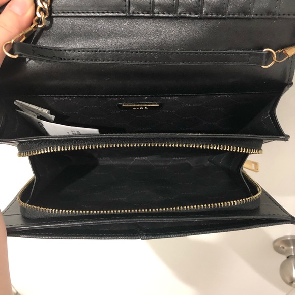 Aldo Black & Gold Handbag - Picture 7 of 8